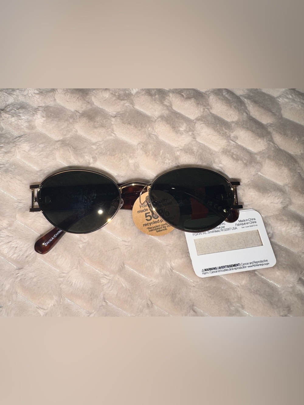 French Connection Henrietta Oval Sunglasses 25mm - NWT
